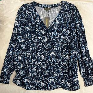 Brand new with tags blue floral print shirt size medium Syle & Co